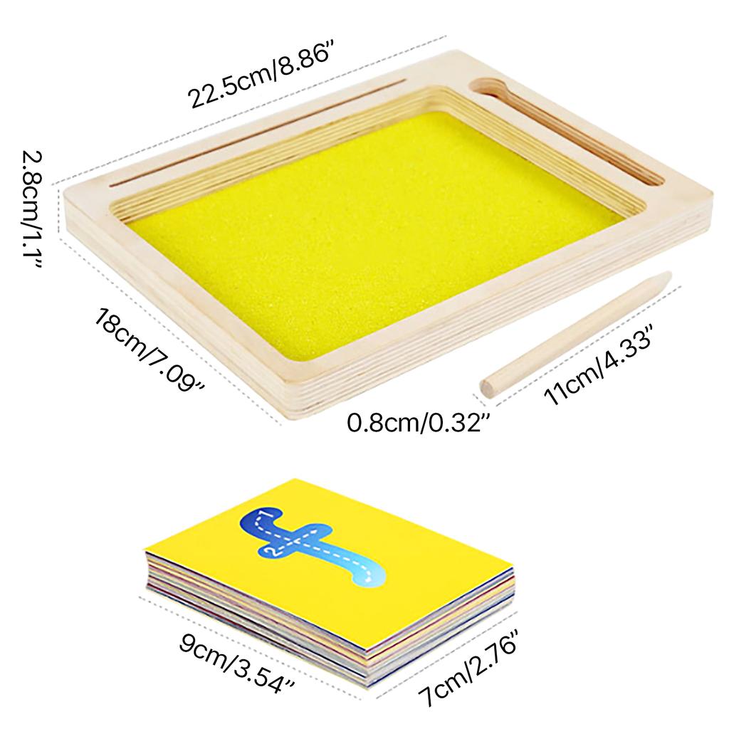 Tablica do rysowania z piaskiem dla dzieci, nauka liter i cyfr z zestawem kartek do pisania, edukacyjne malowanie dla maluchów