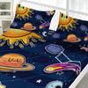 Cartoon Universe Pattern Bed Hat Three-Piece Digital Printing Bedding Bed Hat Three-Piece Set Children Adult