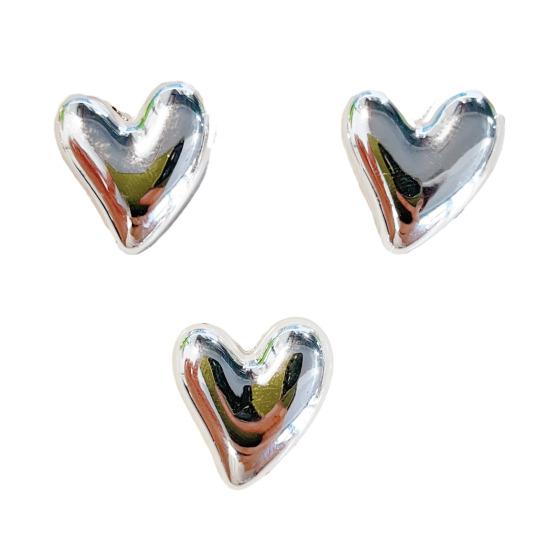 100Pcs Electroplated Star Heart Charms Metallic Flat Back Hearts Stars Decorations DIY Accessories for Craft Projects Jewelry Making Phone Cases