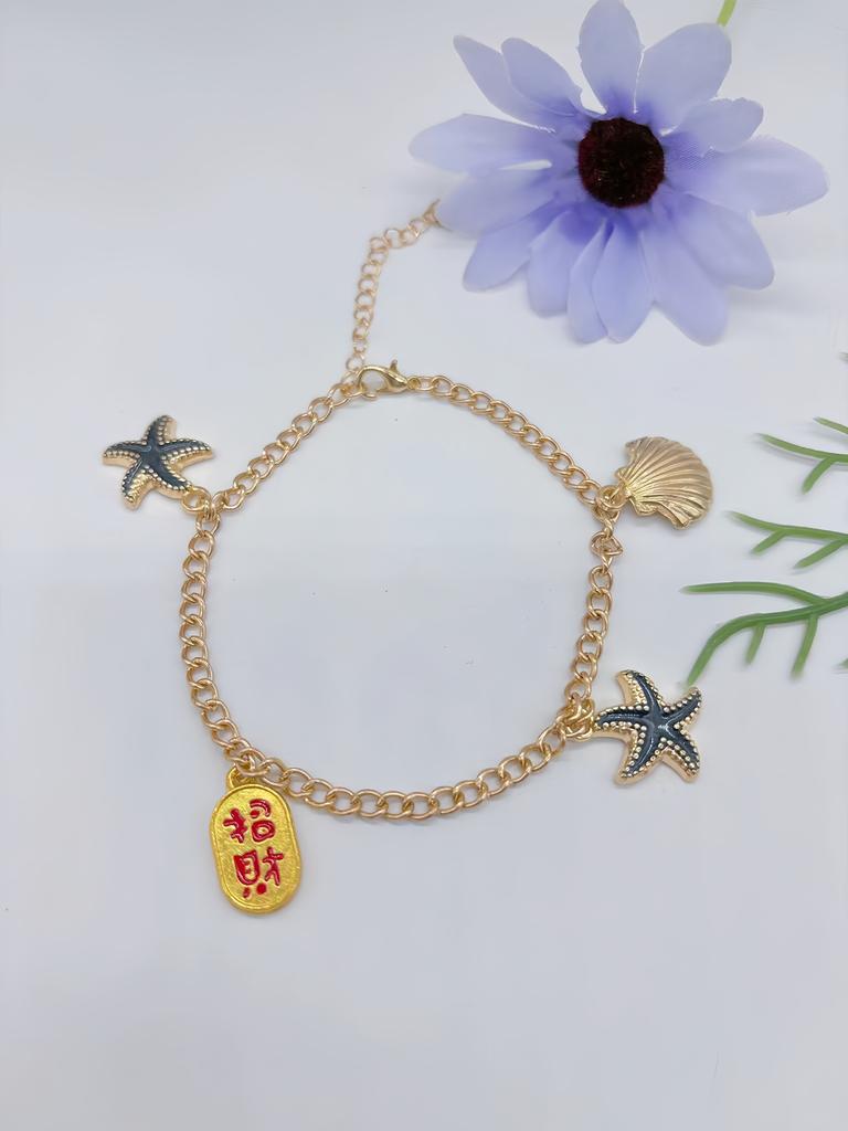 Mode Retro Zomer Hete Verkoop Zinklegering Bedel Twee Draagbaar Sprankelend Onbeperkt 8-Figuur Enkelband Armband Twee Sprankelende Voet Zirkonia