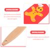 1pcs Christmas Spatula Silicone Wood Handle Gingerbread Pattern Baking Tool Kitchen Gadget For Cake Cream Butter Spreader