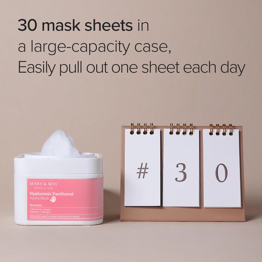 Mary&May Hyaluronic Panthenol Hydra Mask 30ea AUTHENTIC STORE