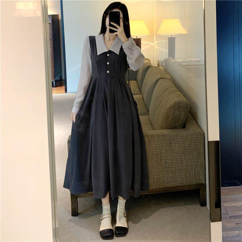 

French Retro Hepburn Style Women s Autumn Dress - 2026 Collection XL