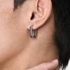 U-shaped Viking Rune Hoop Earrings for Men Stainless steel Gothic Norse Vintage Amulet Huggie Earring Punk Gift for Male friends