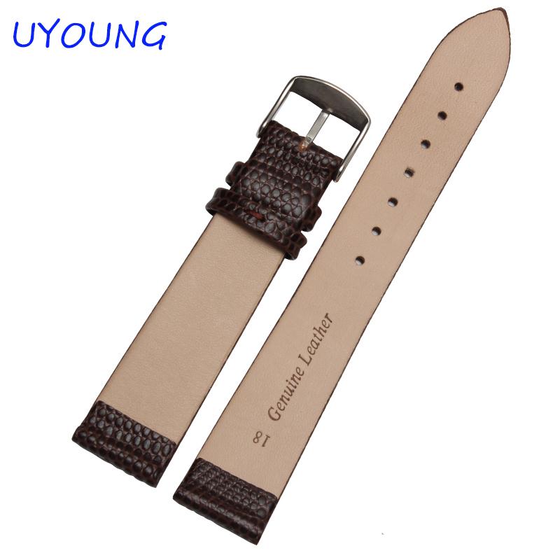 14mm16mm18mm20mm Bracelet de montre en cuir véritable de qualité Bracelet en cuir motif lézard