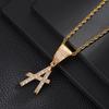 26 English Women'S Letter Pendants Necklace Twist Chain Zircon Letter Pendants Jewelry