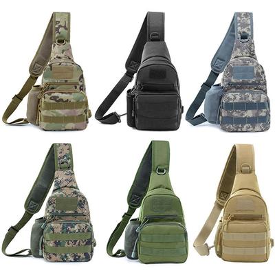 Tactical Shoulder Bag Men Outdoor Chest Bag Sling Molle Multicam Camouflage Camping Travel Hiking Hunting Military Crossbody Bag