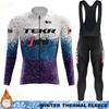Heren Wielerkleding TEKR Retro Jersey Winter Fleece Pak Thermisch Fietsoutfit 2026 Mountainbikes Racefiets Koersbroek Heren Sets