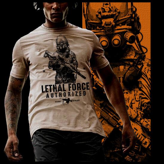 

Special Forces T-shirt Army Infantryman Tactical assault Lethal force combat tee 4XL