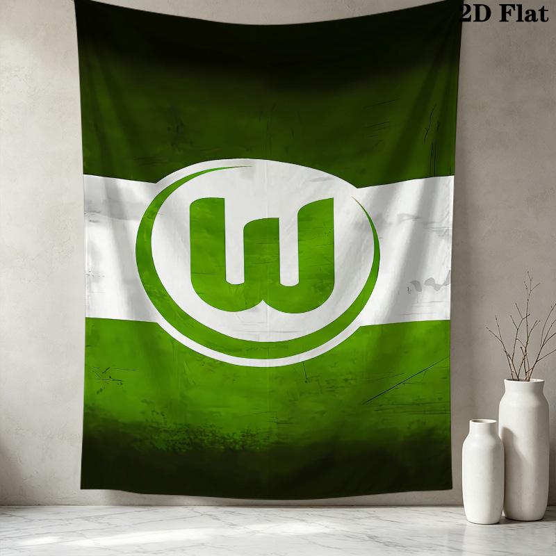 Vfl Wolfsburg Wall Tapestry Aesthetic Wall Hanging Printed Fabric Blanket Decorative Tapestries For Bedroom Living Room Home Decor