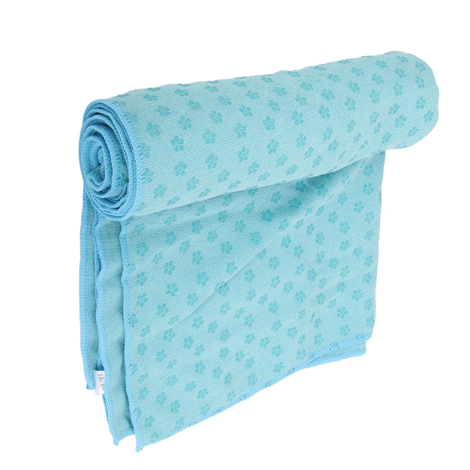 

Yoga Mat Cover Anti Slip Yoga Mat Towel Fitness Exercise Blanket for Yoga Gym 183 x 63cm(Sky Blue ) небесно-голубой