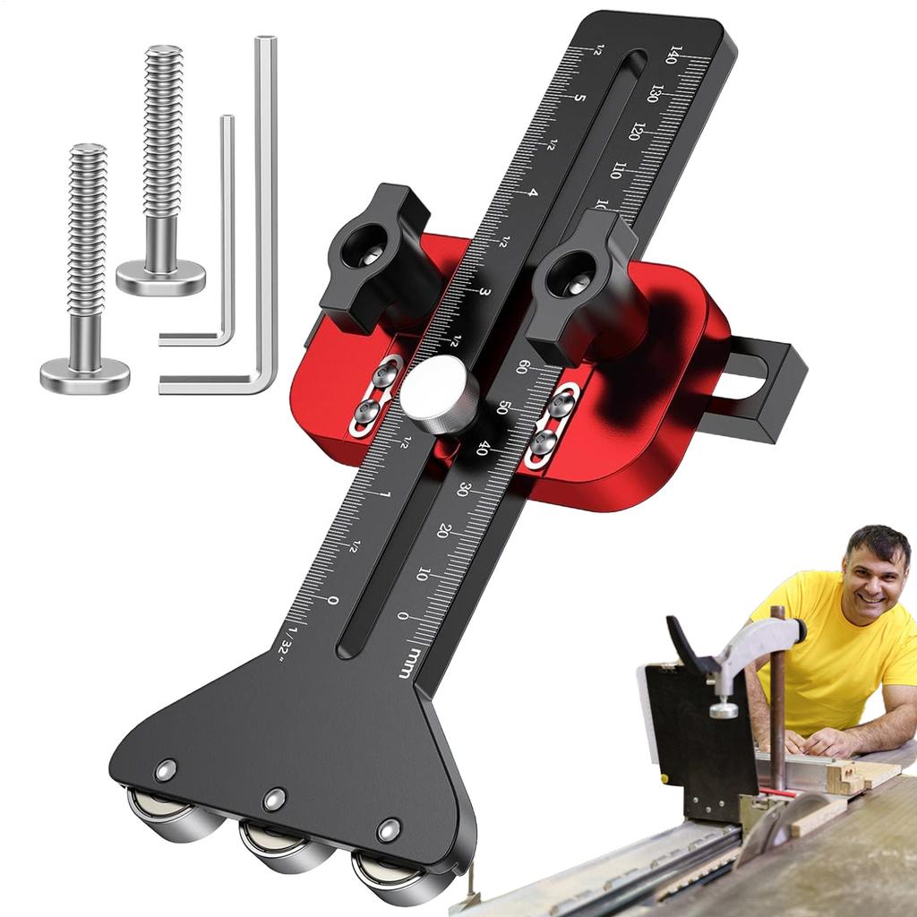 Adjustable Thin Rip Jig Aluminum Alloy Router Table Fence Precision Cutting Guide for Tablesaw Planer Sled Woodwork Accessories