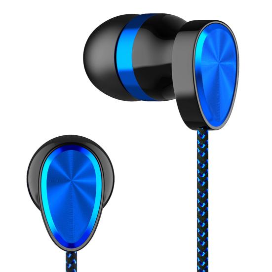 Earphone with Mic Dual Moving Coil 3.5mm In-ear Wired Sports Headphone for Smart Phone