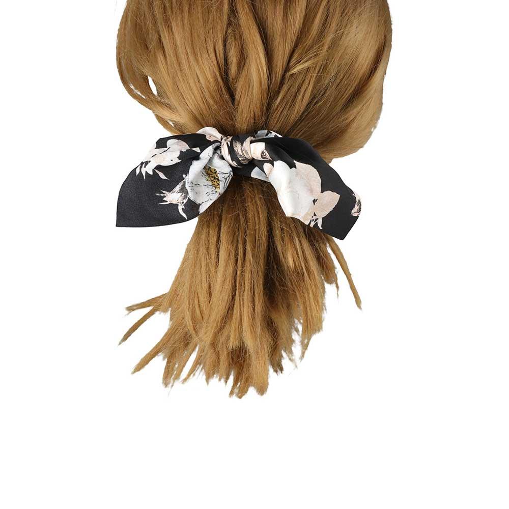 Girls Fashion Bow Hair bands Print Flower Rabbit Ear Scrunchies Ponytail Hold Hair rope Hair Tie