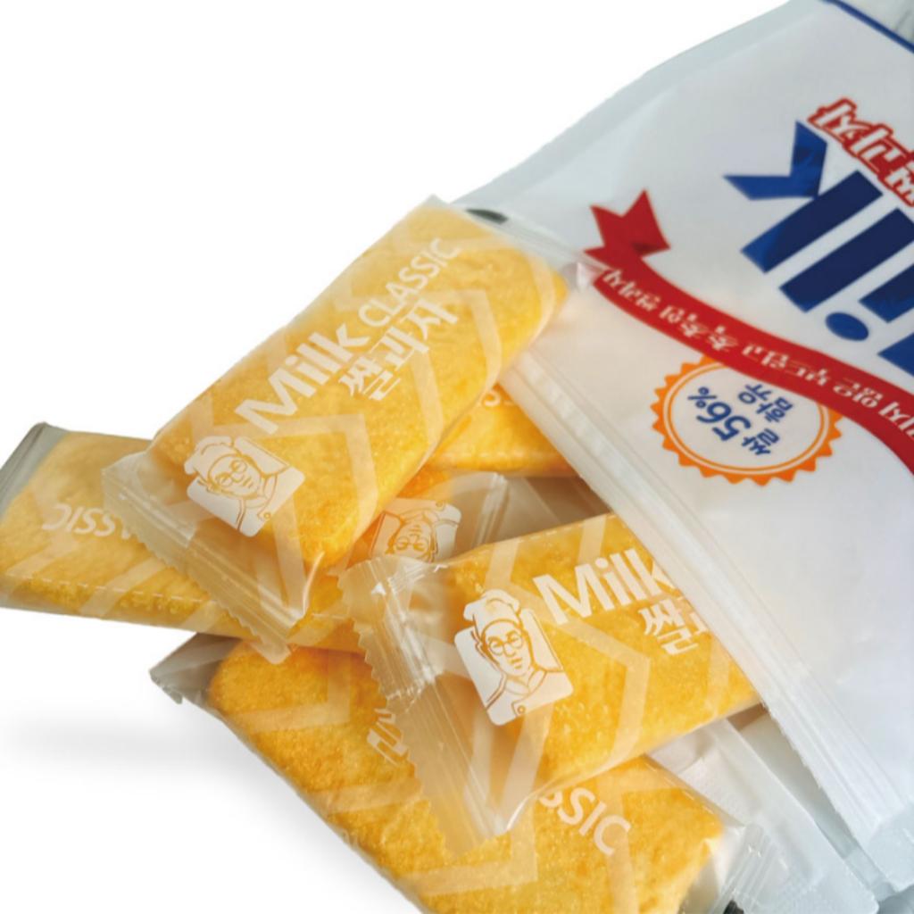 Bocadillos de arroz clásicos con leche