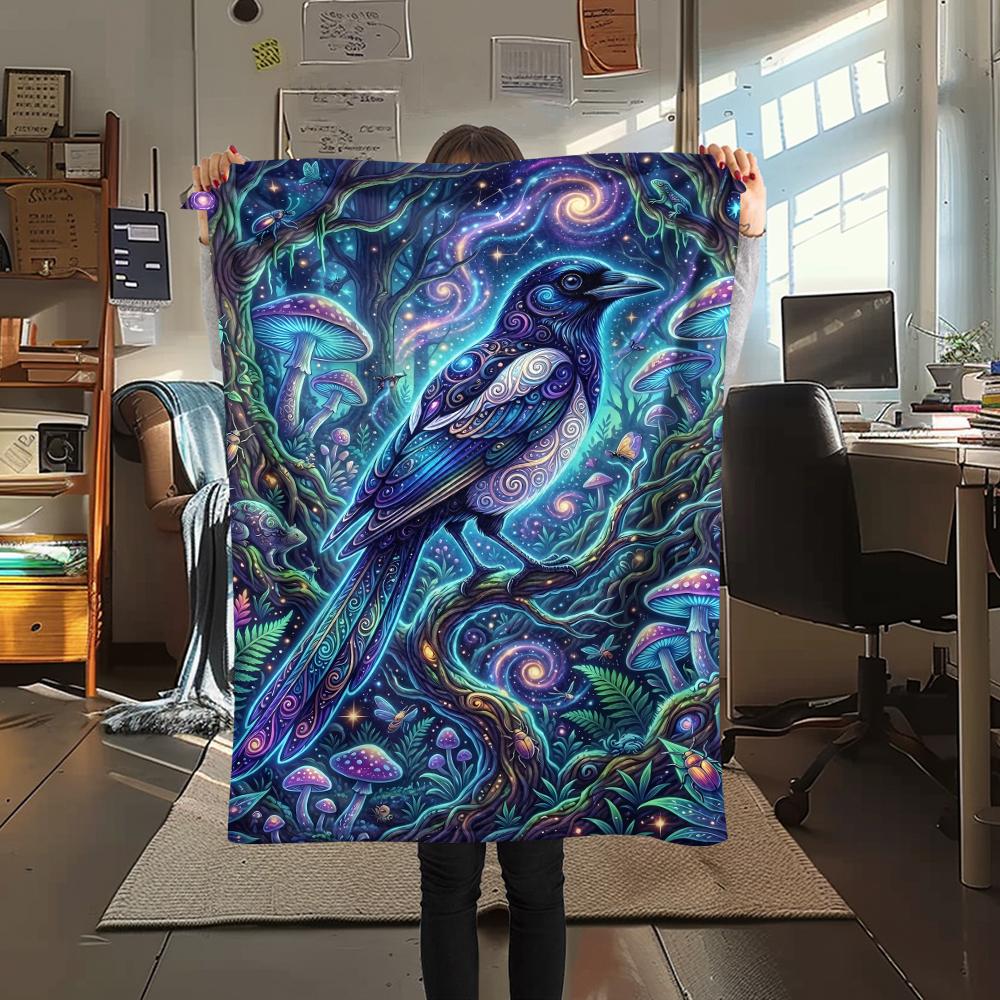 Colorful Line Animals Print Flannel Blanket,High quality Comfortable for All Seasons,Home Decor,Warmth and Comfort,Perfect for Christmas Gifts