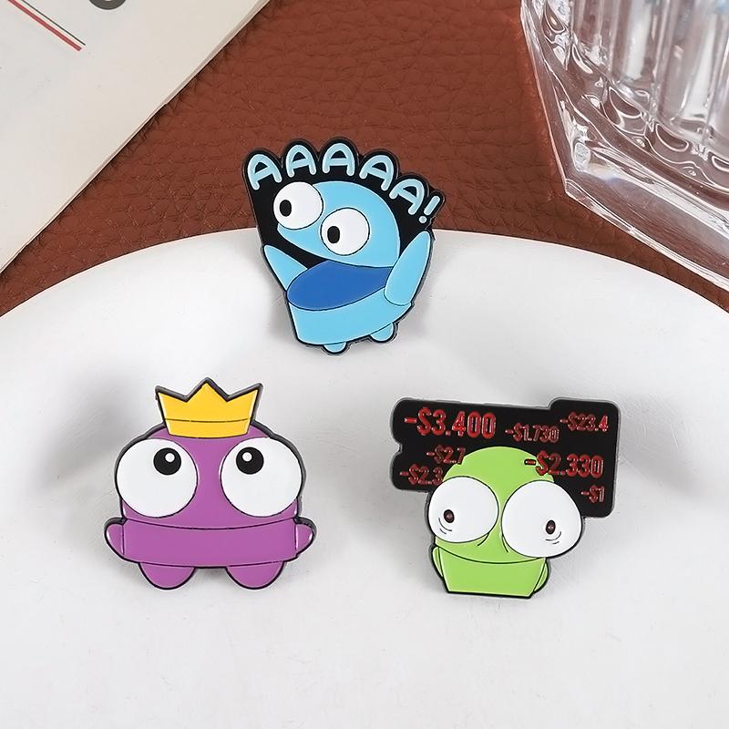 Cartoon Anime Dolls Enamel Pins Custom HaHaHa Brooches Lapel Badges Clothes Funny Jewelry Gift for Kids Friends