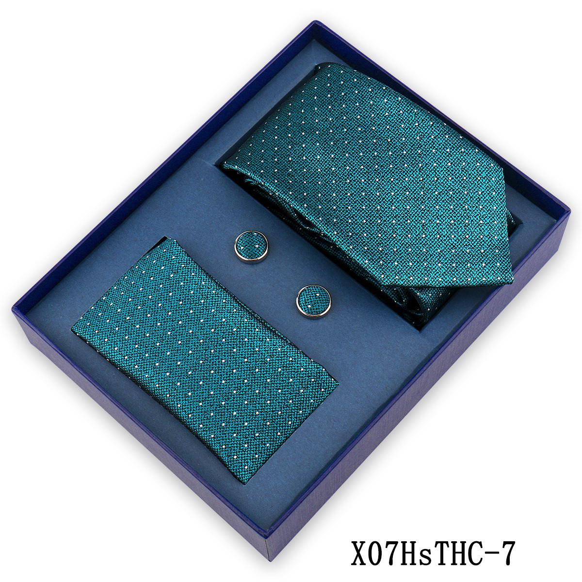 Men s Navy Blue Patterned Tie and Pocket Square Set for Formal Wear