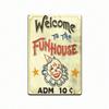 Fun House Vintage Clown Metal Tin Sign for Kitchen Bar Room Wall Decor
