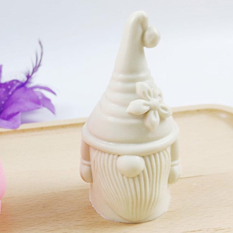 Christmas Candle Mold Flower Santa Claus Silicone Mold Gnome Epoxy Resin Mold 3D Casting Mold for DIY Aromatherapy Craft