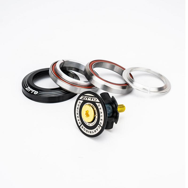 ZTTO MTB Road Bike Internal Threadless Headset SEMI-INTEGRATED CNC Headset 1 1/8"-1 1/2" Sealed Bearing Straight Tapered Fork