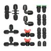 20pcs 16mm Plastic Pe Hose Connector Watering Tube Elbow Tee End Plug 1/2 To 1/4" Reducing Fitting Lock Nut For Irrigation