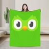 Duolingos Owl Duo Super Soft Blankets  Decorative Plush Throw Blanket Fluffy Living Room Flannel Bedspread Sofa Bed Cover