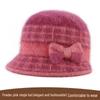 Warm Velvet Rabbit Fur Knitted Hat for Seniors - Winter
