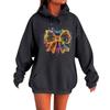 Spring 2025 European & American Trendy Unisex Bow Print Hooded Sweatshirt