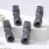 4Pcs Anti-Slip Cozy Dog Socks Anti-Scratch Adjustable Band Noiseless Pet Socks Strong Grip Anti-dirt Dog Paw Covers Indoor