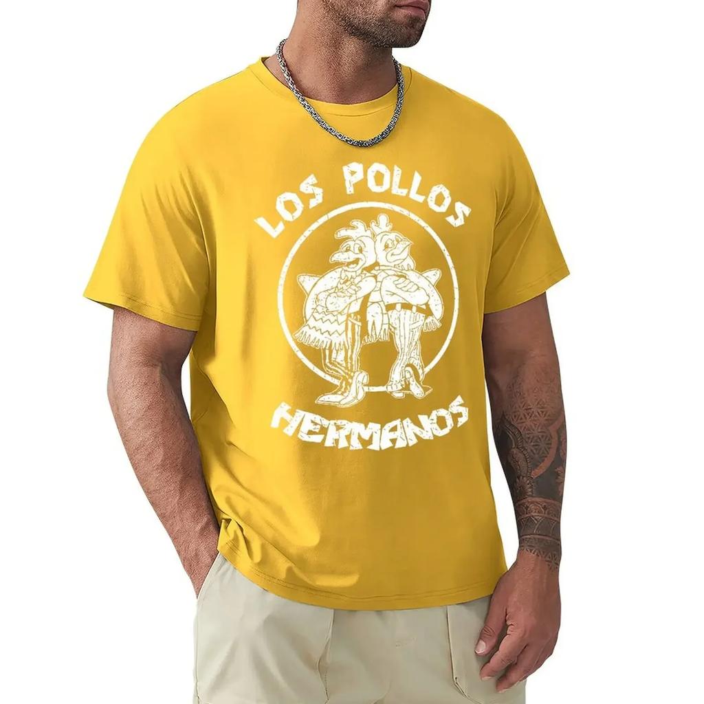 TV Series Breaking Bad Los Pollos Hermanos T-shirts Fashion Funny Chicken Brothers Men Cotton High Quality T-shirt Streetwear