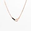 MAYBETOI 14k Frida Oval-Cut Baguette Twin Necklace