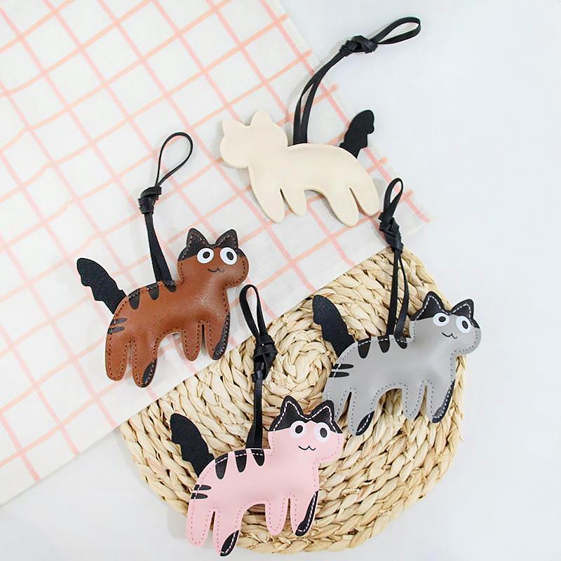 1PC/2PCS Ornament Mobile Phone Pendants Keychains Gifts For Cat Lovers Cartoon Shape Clothing Accessories Multicolor