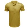 Summer Men's Short-sleeved Stand Collar Linen Shirt Breathable Short-sleeved Cotton Linen Shirt Men Casual Wear Minimalist Fashion Breathable Shirt