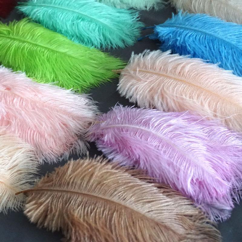 Colored Ostrich Hair 15-20Cm Wedding Ornament Wall Decoration Feather Wall Hand Bouquet Diy Dream Catcher Material