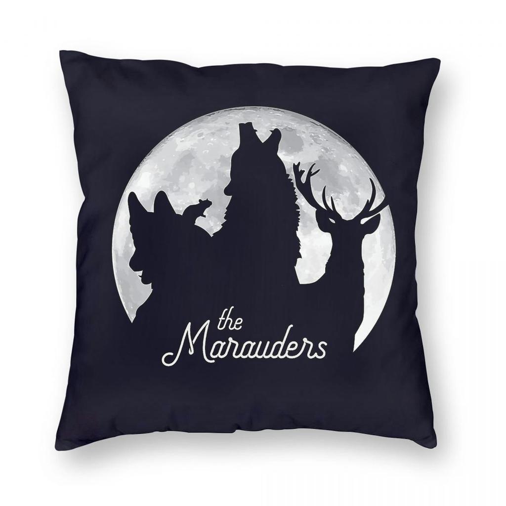 The Marauders On A Full Moon Square Pillowcase Polyester Linen Velvet Creative Zip Decorative Home Cushion Cover Wholesale X