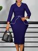 Elegant Long Sleeve Ruffle High Waist Plus Size African Dress - 2025 New Style Fashionable Women's Clothing
