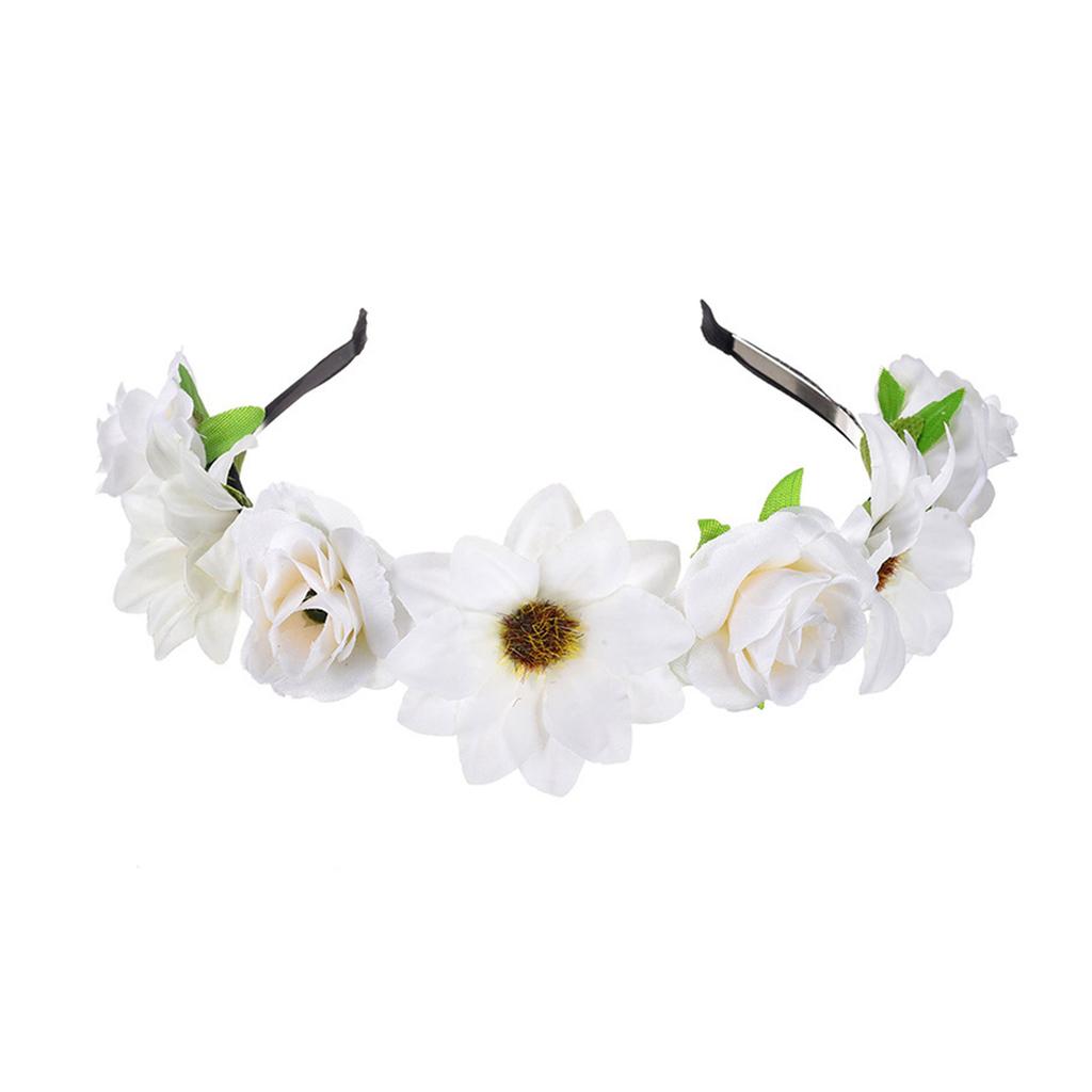 Sunflower Headband Flowers Hairhoop for Women and Girls Garland Hair Accessories for Photography Props Music Festival