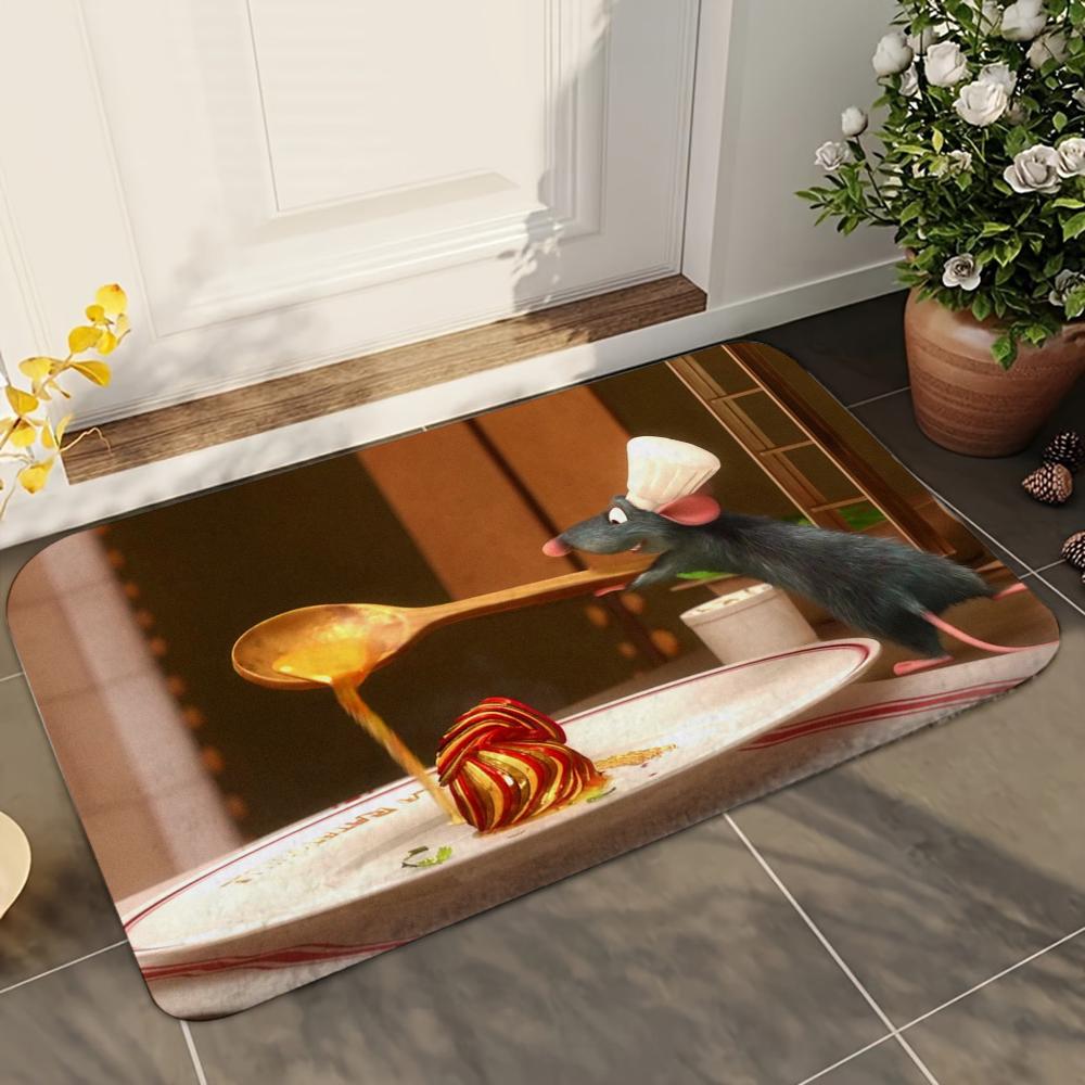 1pc  Disney Ratatouille Bathroom Absorbent Mats Anti-Slip Mats Home Decor Supplies Carpets Home Kitchen Floor Mats