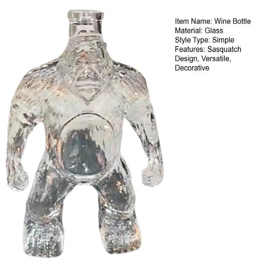 Whiskey Decanter Bigfoot-shaped Wine Bottle Funny Collectible Wine Container Bar