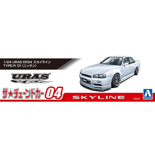 Aoshima Bunka Kyozai (AOSHIMA) 1/24 The Tuned Car Series No. 04 Nissan URAS ER34 Skyline TYPE-R 2001 Plastic Model