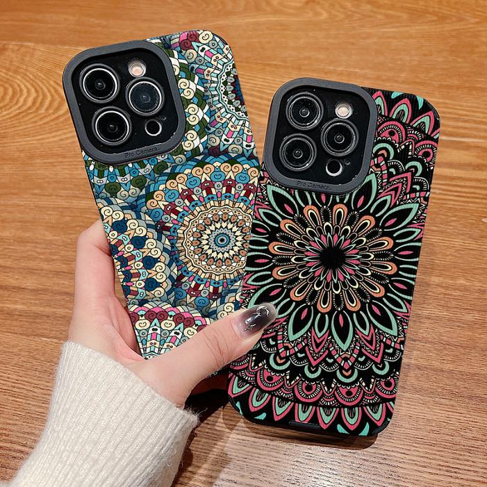 Vertical Grain Leather Shell Fashion Printed Patterned Soft Silicone Case with Camera Lens Full Protection for iPhone