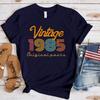 New Hot Vintage 1985 Tshirts Fashion Unisex Girls Summer Tee Shirt Casual Short Sleeve Round Neck Tops Tshirts