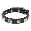 Valentino Garavani Rock Studs Leather Bracelet Black / goldUsed
