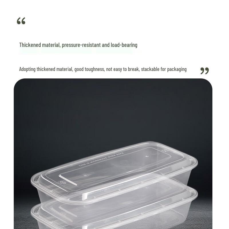 Ronghe Disposable Transparent Rectangular Food Containers