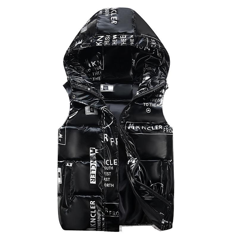 

Осень Зима Детский Жилет Мальчик Водонепроницаемый Подростковый Мальчик Куртка Без Рукавов Детский Подростковый Жилет для Девочек 170cm чёрный