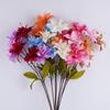 2PCS 3 Heads Lily Artificial Flowers Real Touch Fake Flower for Wedding Home Party Table Centerpieces