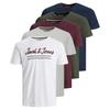 Jack And Jones Mens Corp Cotton T-Shirt (Pack of 5)