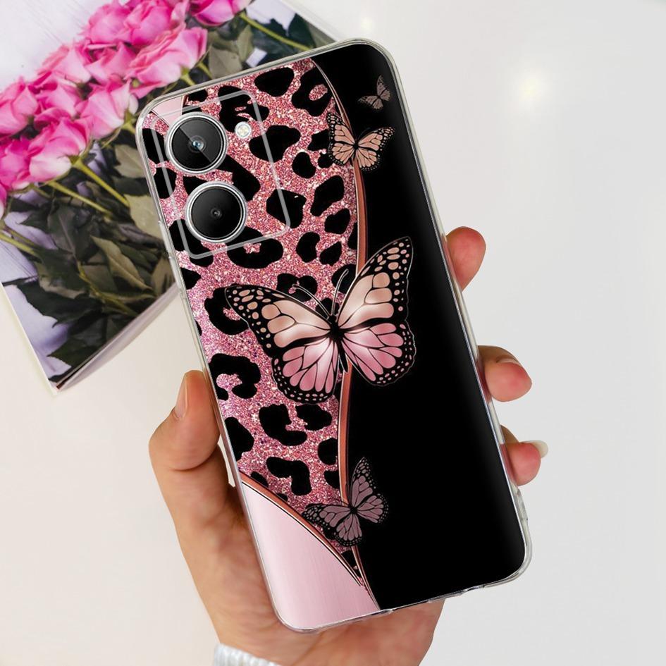 For Realme 10 Case RMX3630 Back Cover Cute Panda Cartoon Slim Soft Clear Silicone Phone Case For Realme 10 Pro Plus RMX3687 Capa