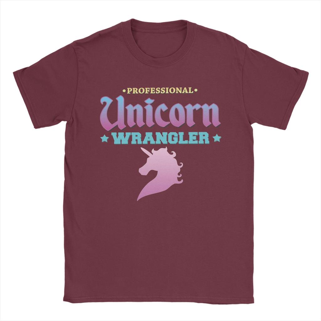 Professional Unicorn Wrangler T Shirt Summer  Cotton T Shirts For Mens Printed Tee Shirt ShortSleeve Y2K Basic Top Tees